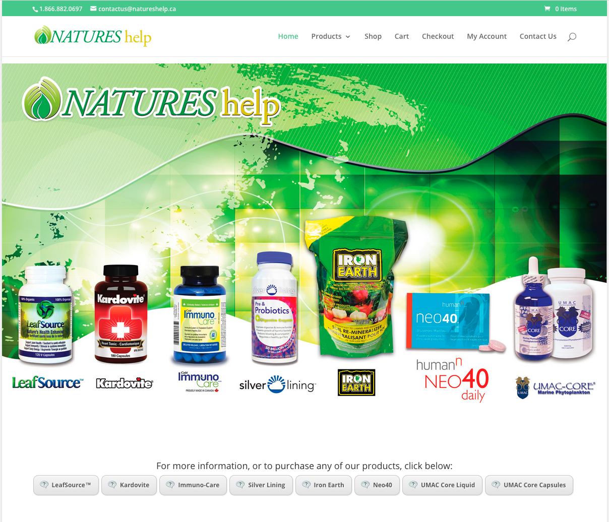 NATUREShelp nutritionals and health supplements.